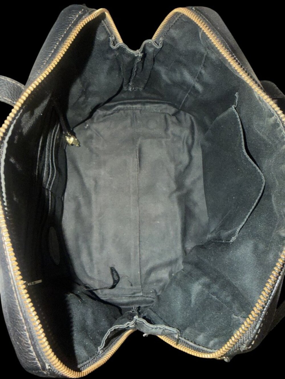 Fossil Sydney Satchel ZB5486 Black Matte Leather Old English Brass 3-way Med Bag - Picture 10 of 11
